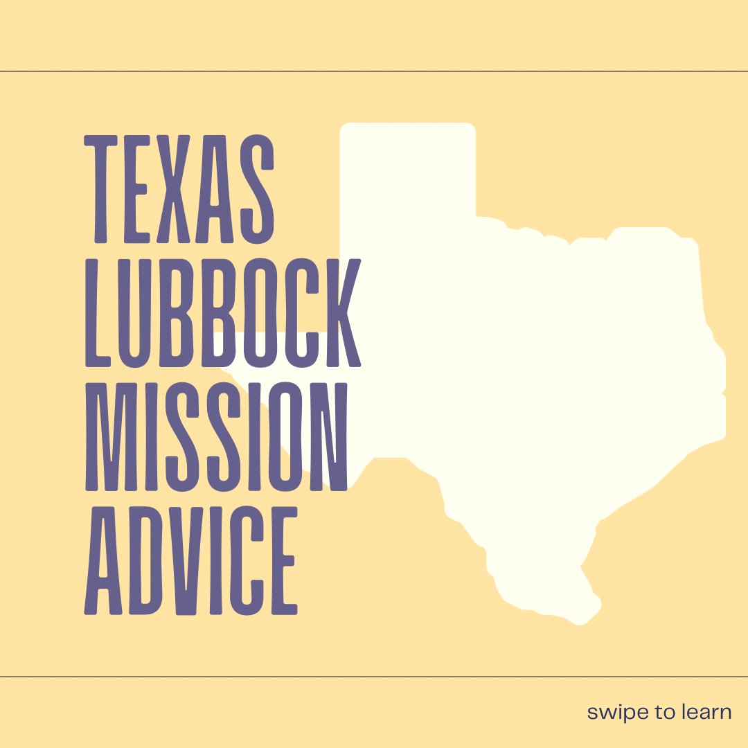 Lubbock Texas Mission Advice: Sisters Edition