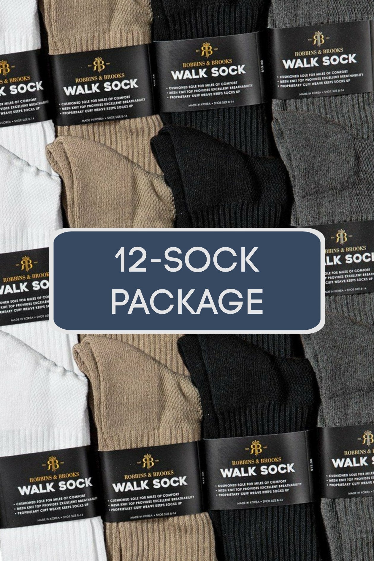 12 Walk Sock Package