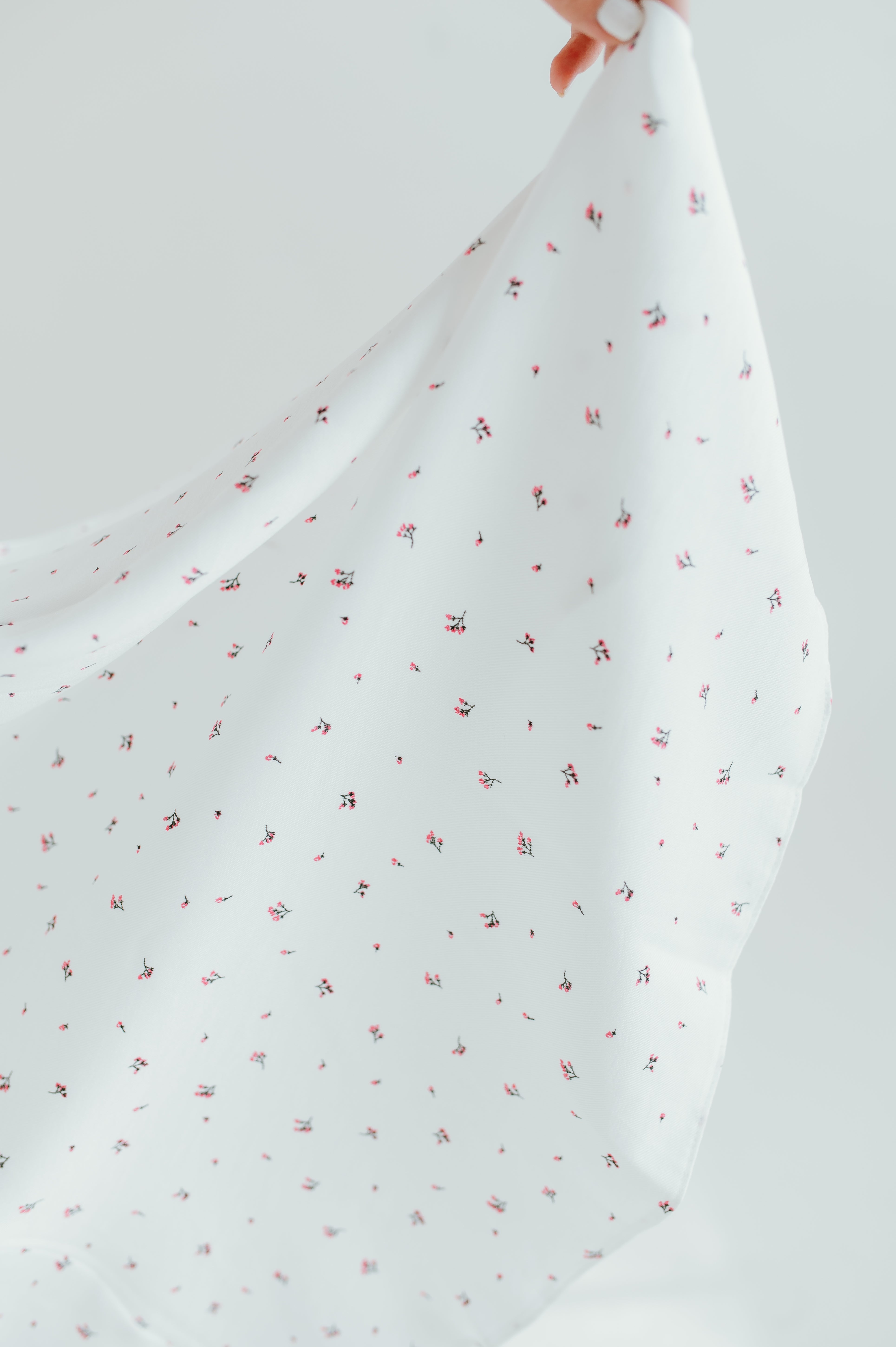 white flowy modest skirt