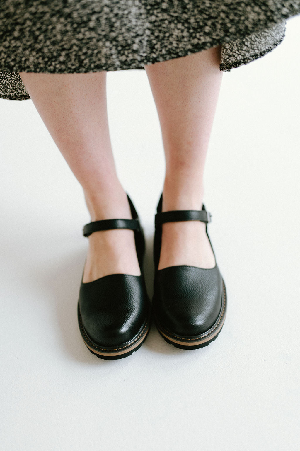 black closed toe sandal style shoe