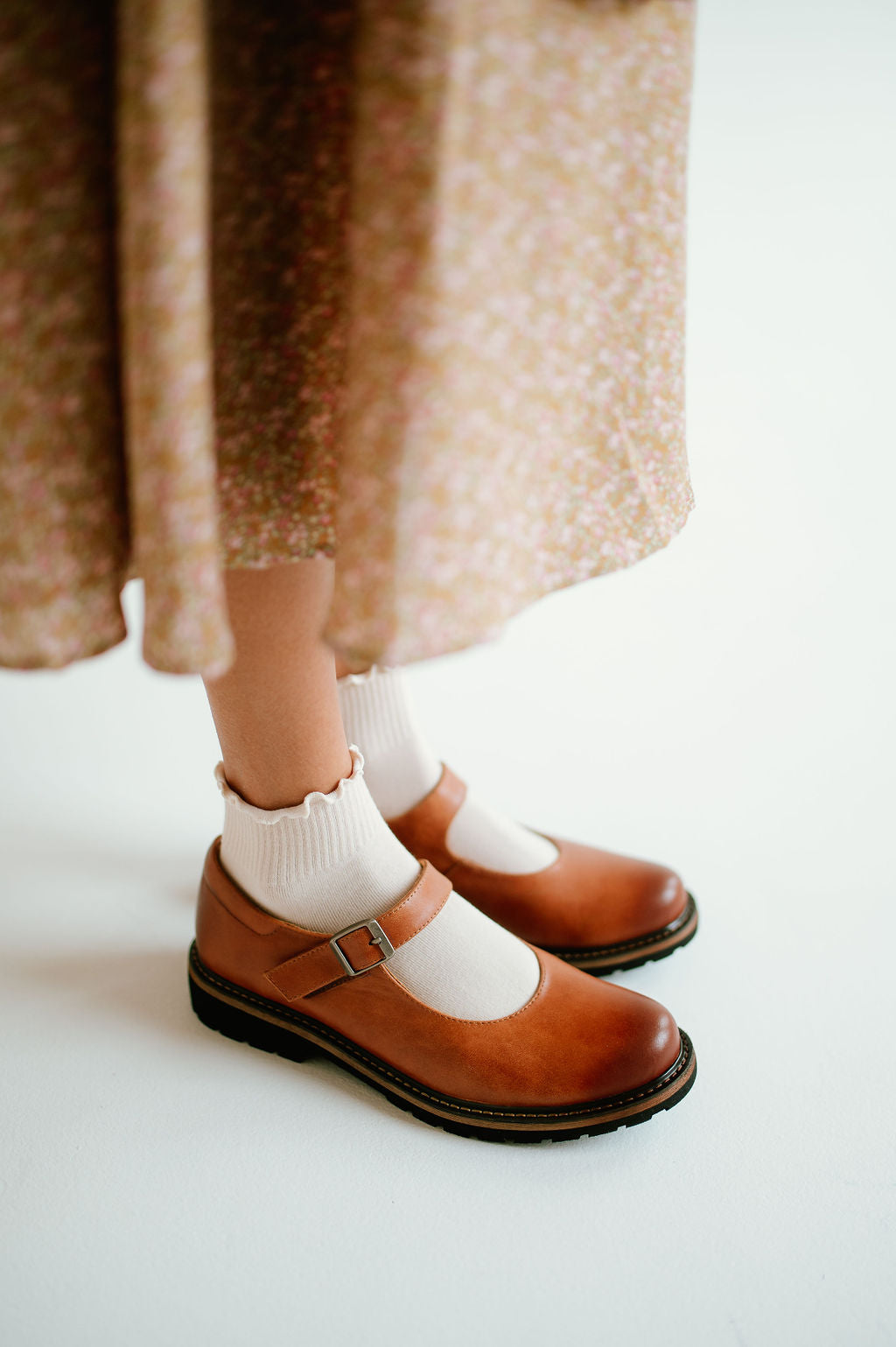 brown mary jane shoes with velcro closure