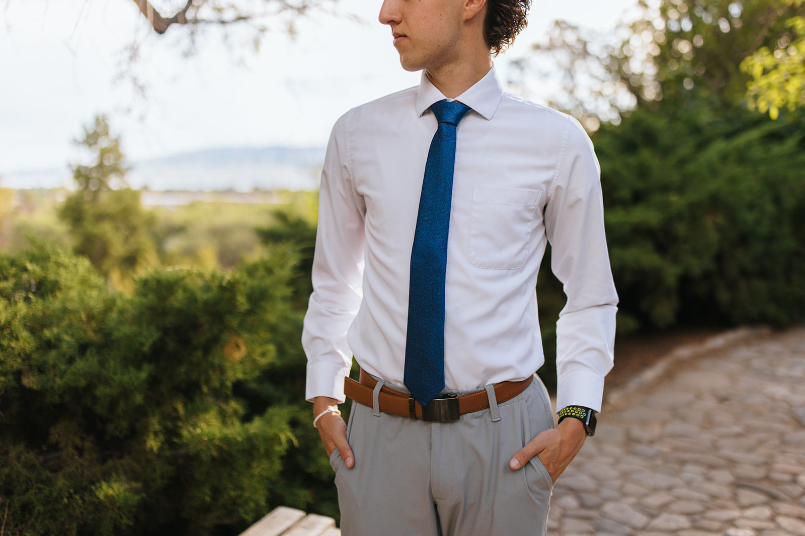 R&B Blue Sparkle Tie