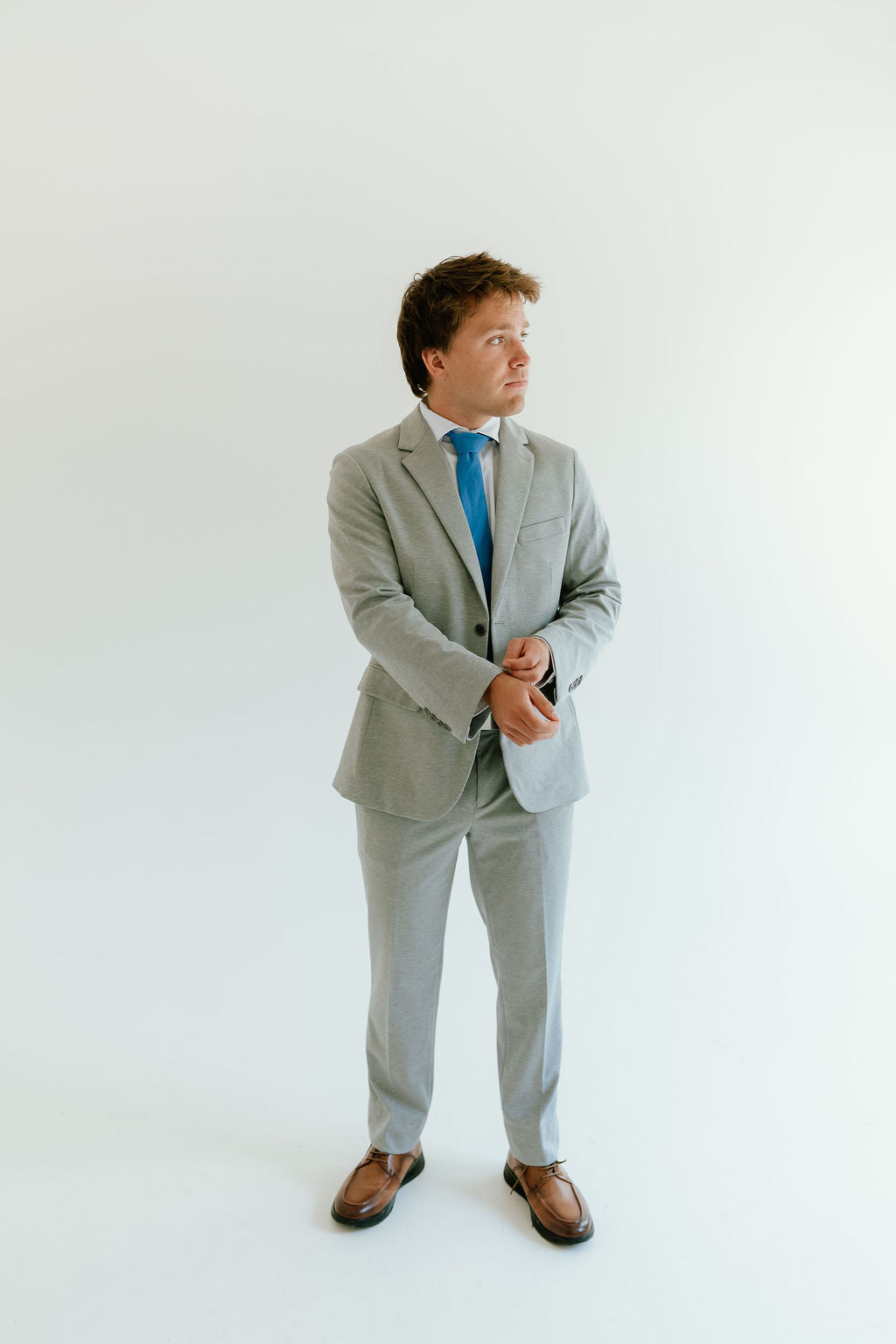 Washable 2-Pant Flex Suit Light Grey