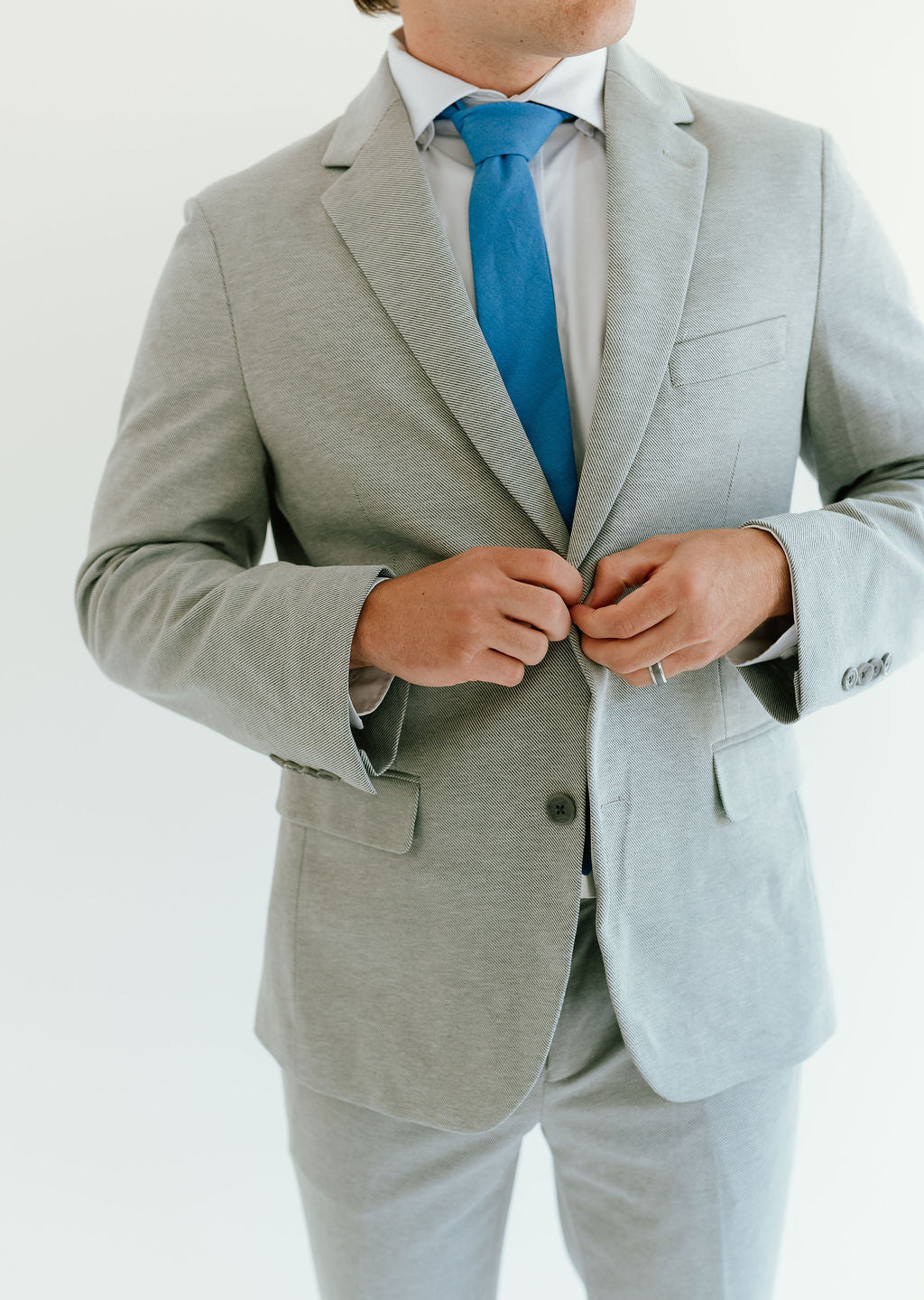 Washable 2-Pant Flex Suit Light Grey