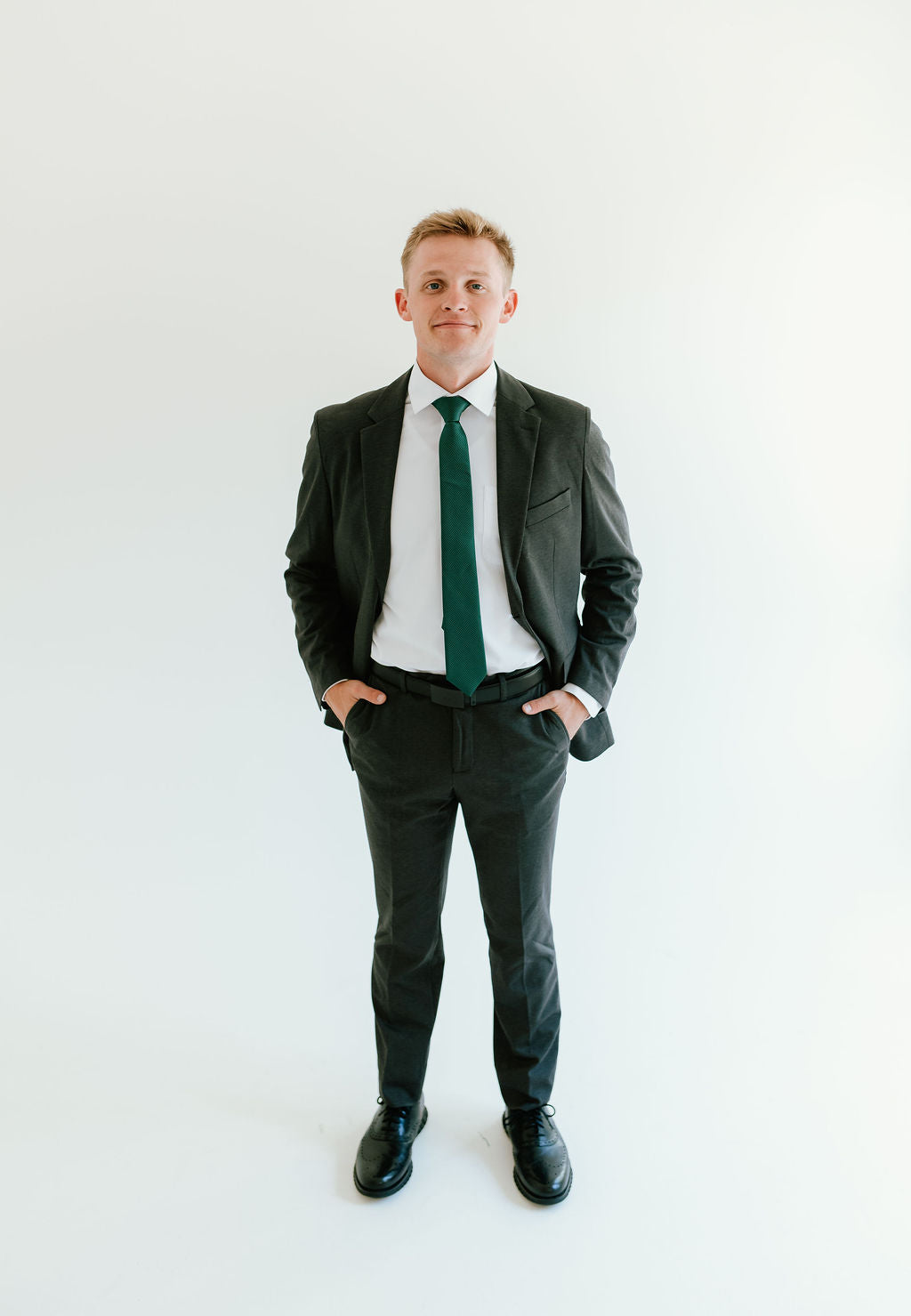 Washable 2-Pant Flex Suit Charcoal