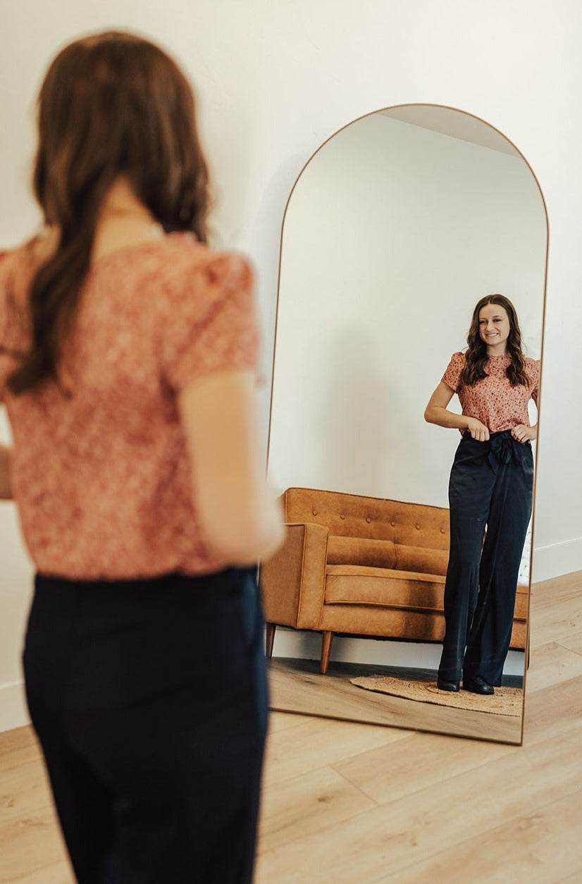 Dress Slacks-Sisters - Emma High Waist Pants Two Navy