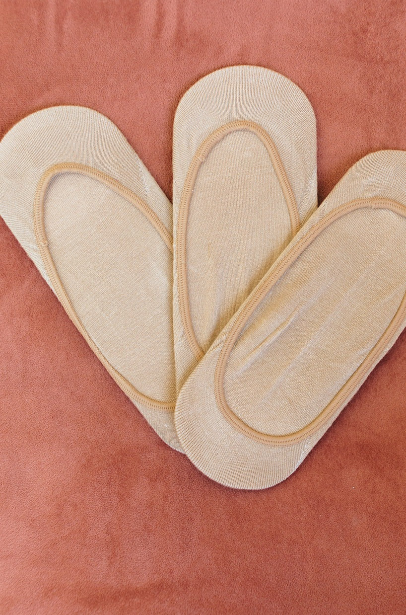 General - Invisible Shoe Liner No Show Socks Tan 4 Pk.