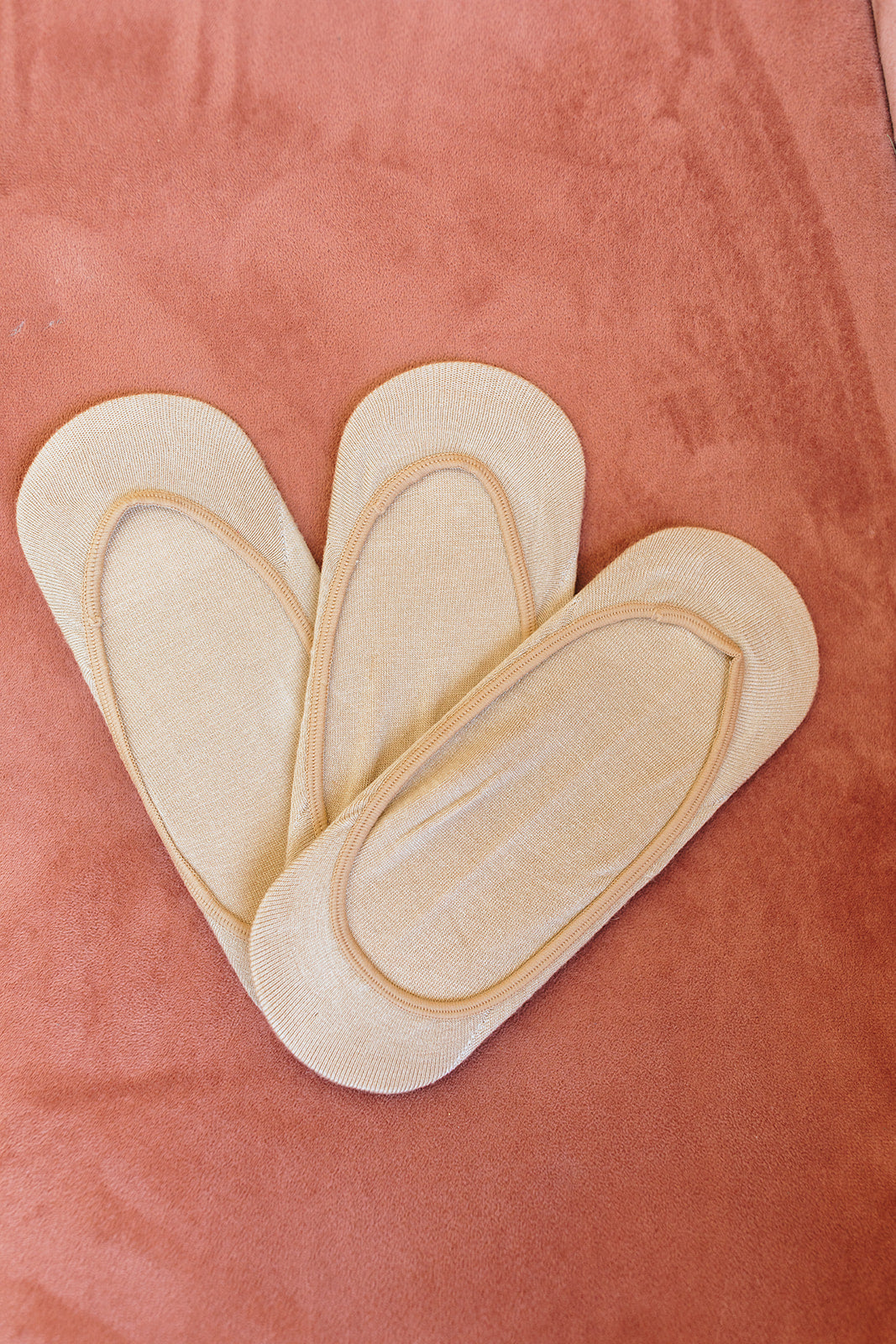 General - Invisible Shoe Liner No Show Socks Tan 4 Pk.