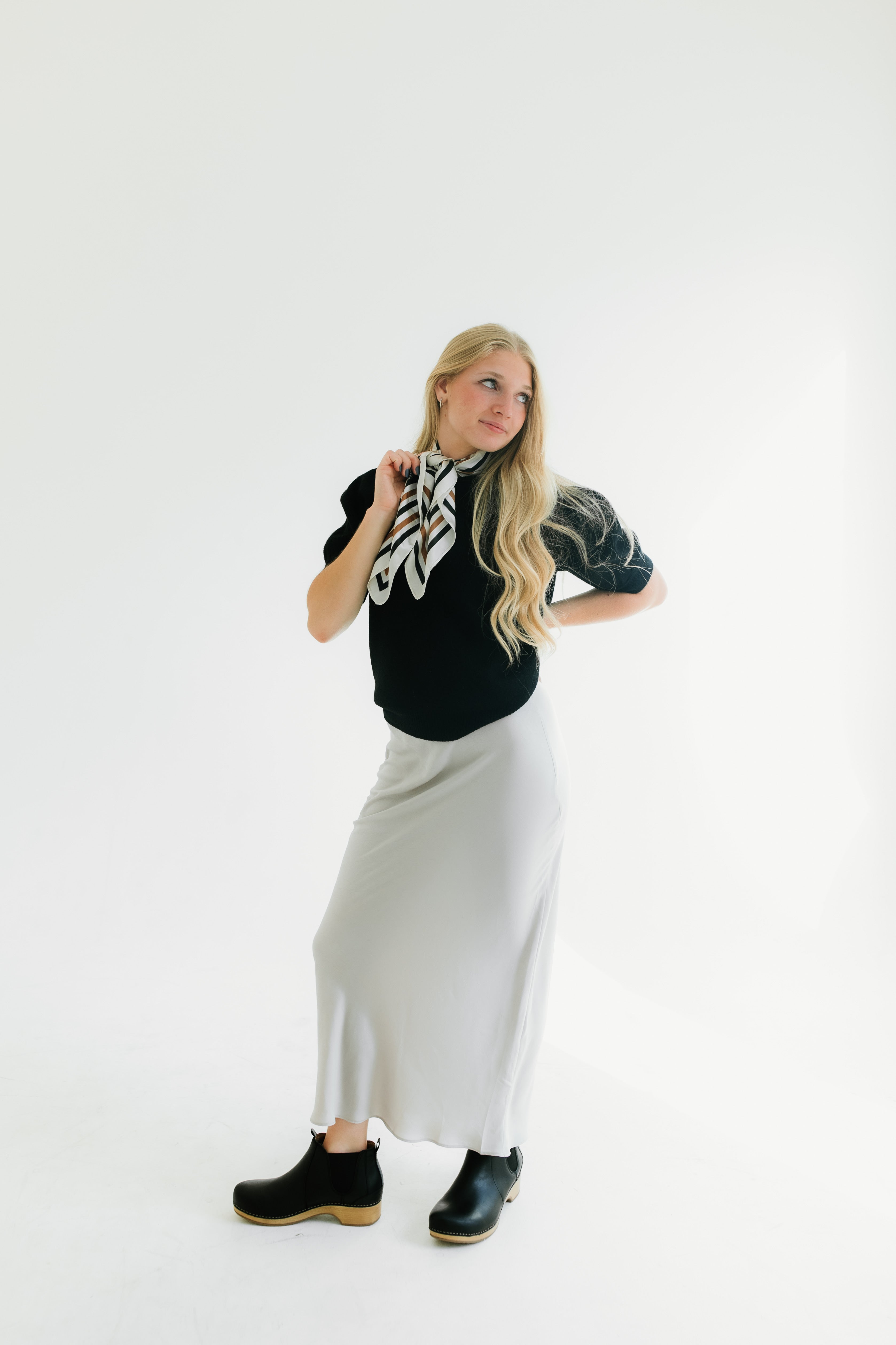 black short sleeve sweater