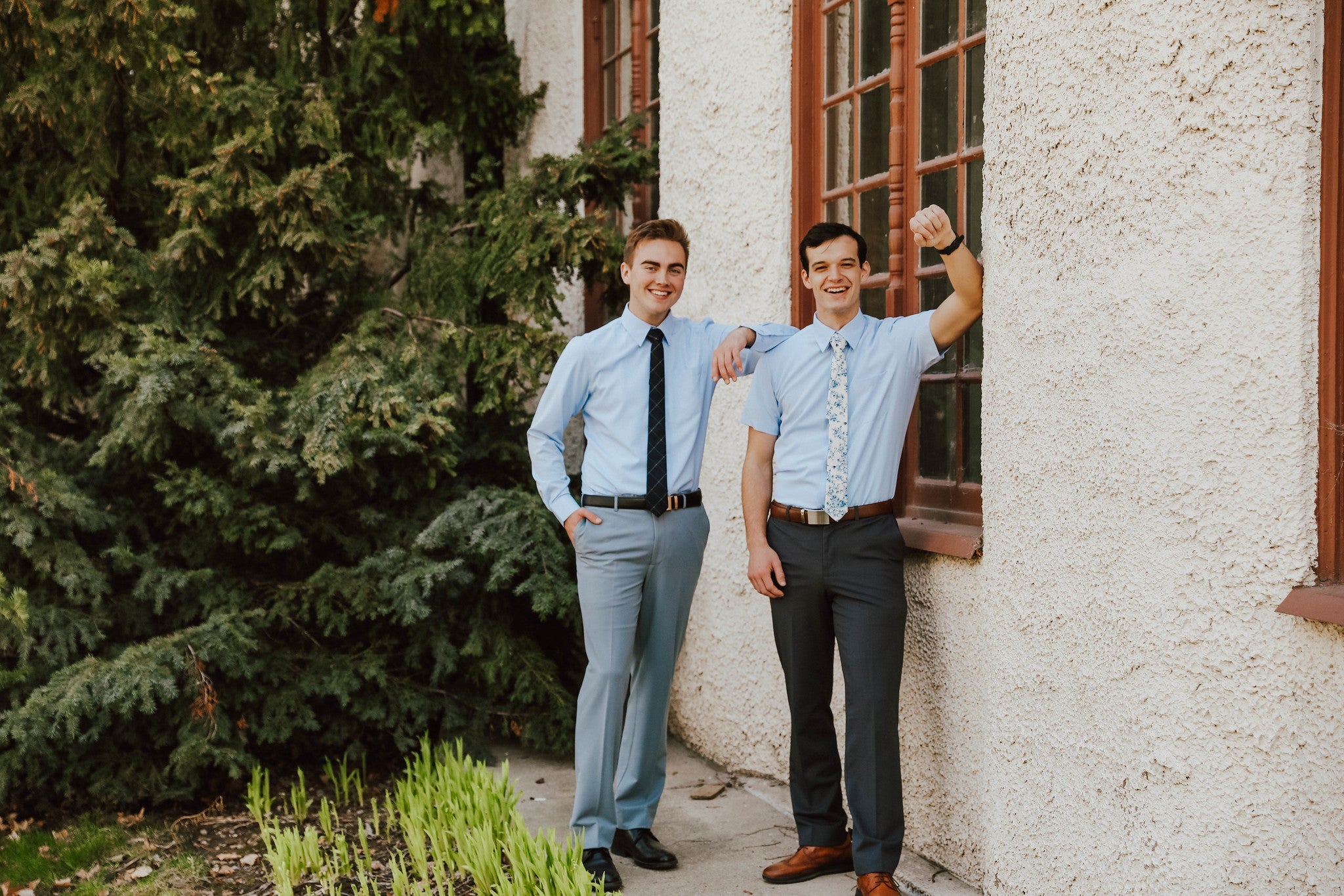 Robbins And Brooks Flex Shirt - Robbins & Brooks 4-Way Flex Blue Dress Shirt Long Sleeve