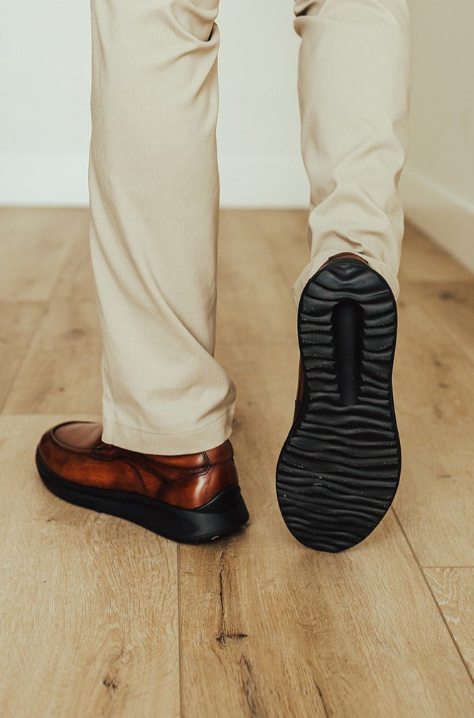 Robbins & Brooks Shoes - Robbins & Brooks Hinckley Apron Toe Slip-on Tan