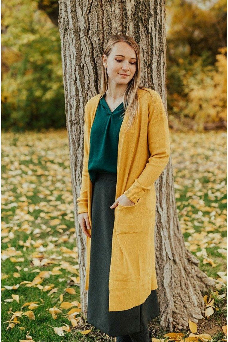 Cardigans - Cynthia Pocket Fit Cardigan Dandelion