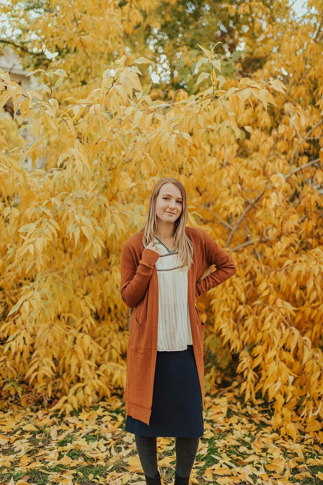 Cardigans - Soft Knit Cardigan High Gage - Caramel